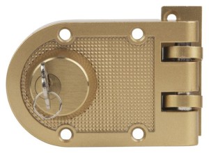 Surface mounted deadbolt lock